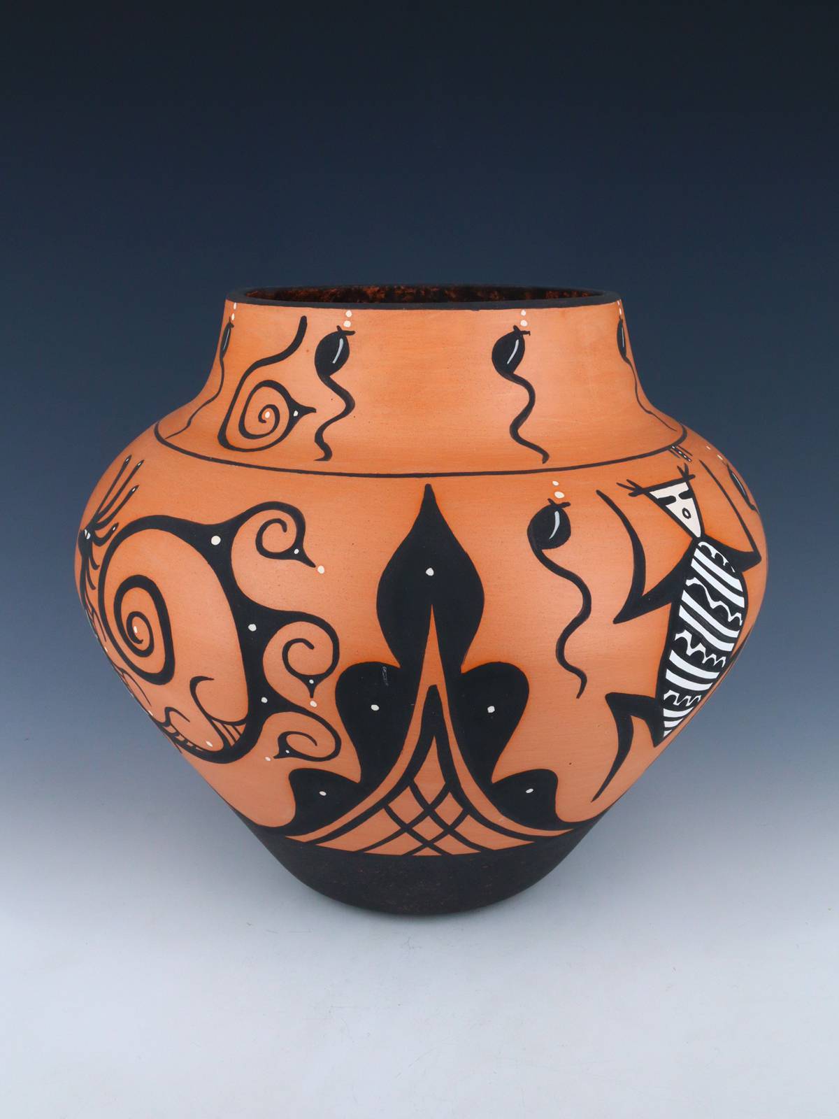 Hand Coiled Zuni Pueblo Pottery Bowl - PuebloDirect.com