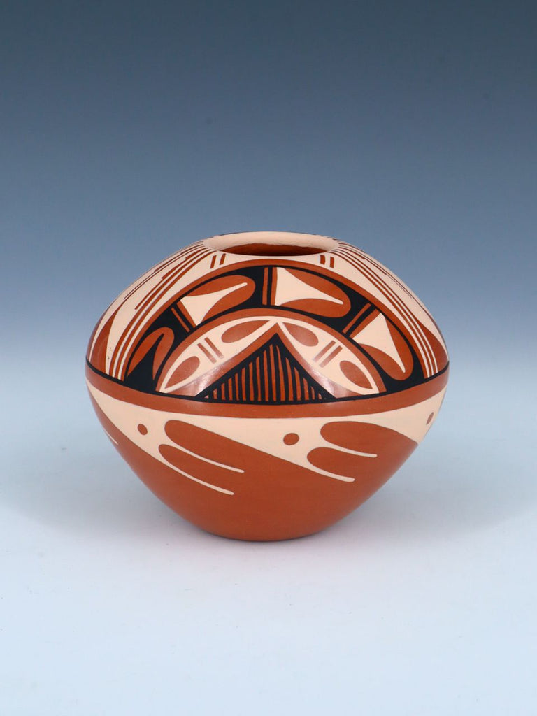 Handmade Geometric Jemez Pueblo Pottery Seed Pot - PuebloDirect.com