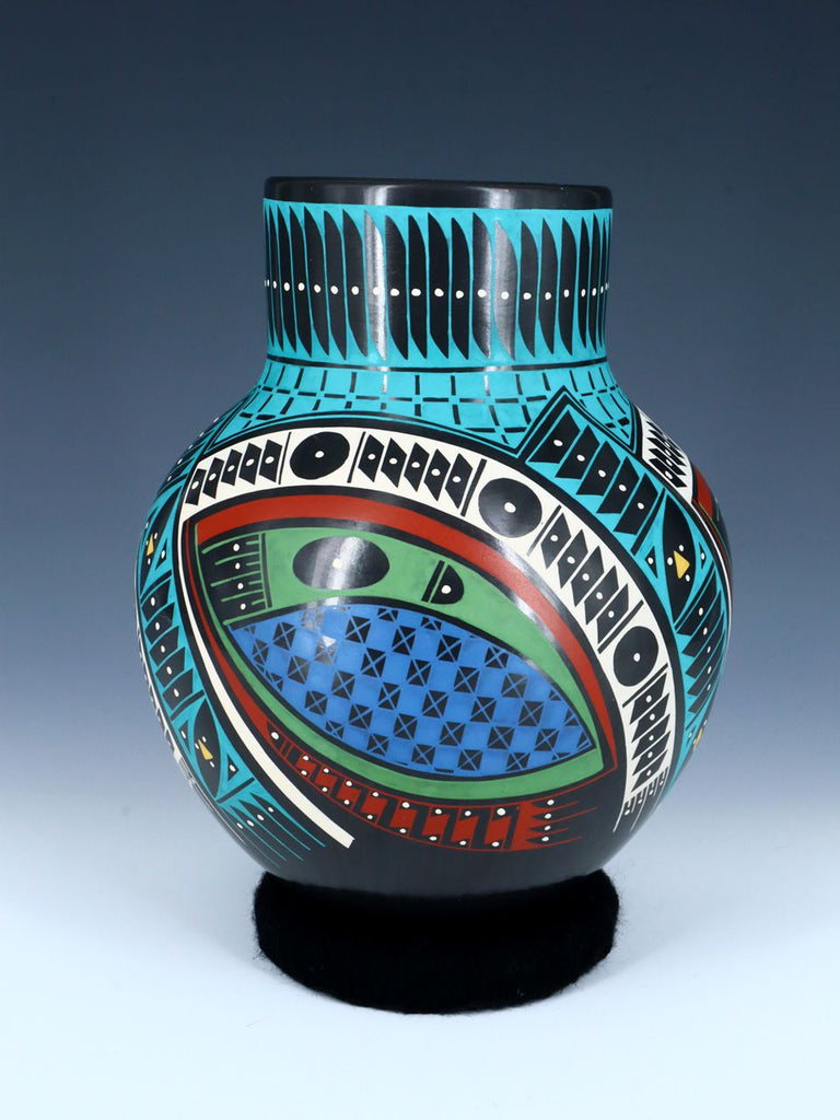 Mata Ortiz Hand Coiled Pottery Seed Pot - PuebloDirect.com