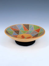 Mata Ortiz Hand Coiled Pottery Etched Butterfly Plate - PuebloDirect.com
