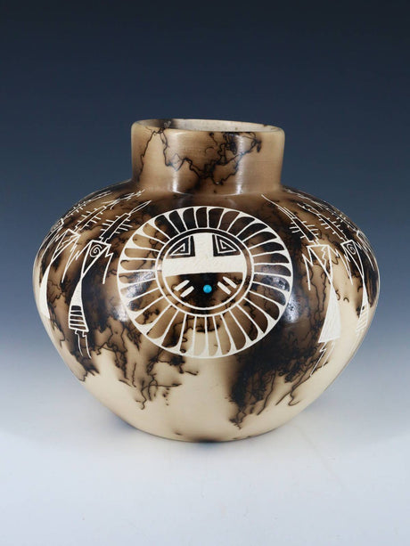 Acoma Etched Horsehair Pottery - PuebloDirect.com