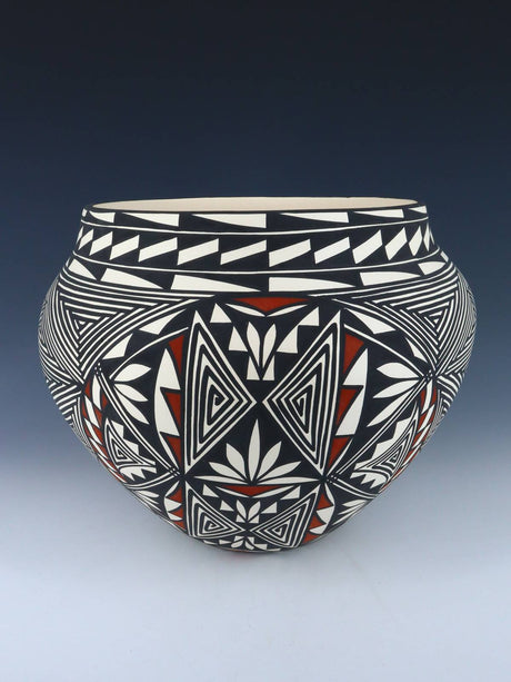 Acoma Pueblo Hand Painted Pottery Bowl - PuebloDirect.com