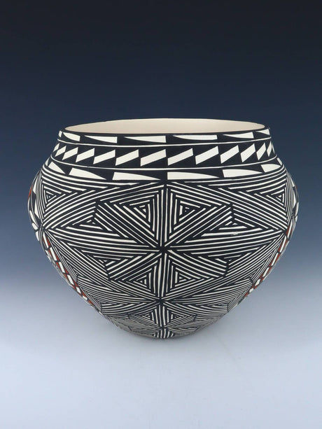 Acoma Pueblo Hand Painted Pottery Bowl - PuebloDirect.com