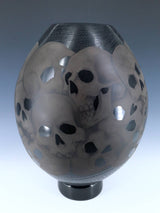 Large Mata Ortiz Hand Coiled and Etched Skull Pottery - PuebloDirect.com