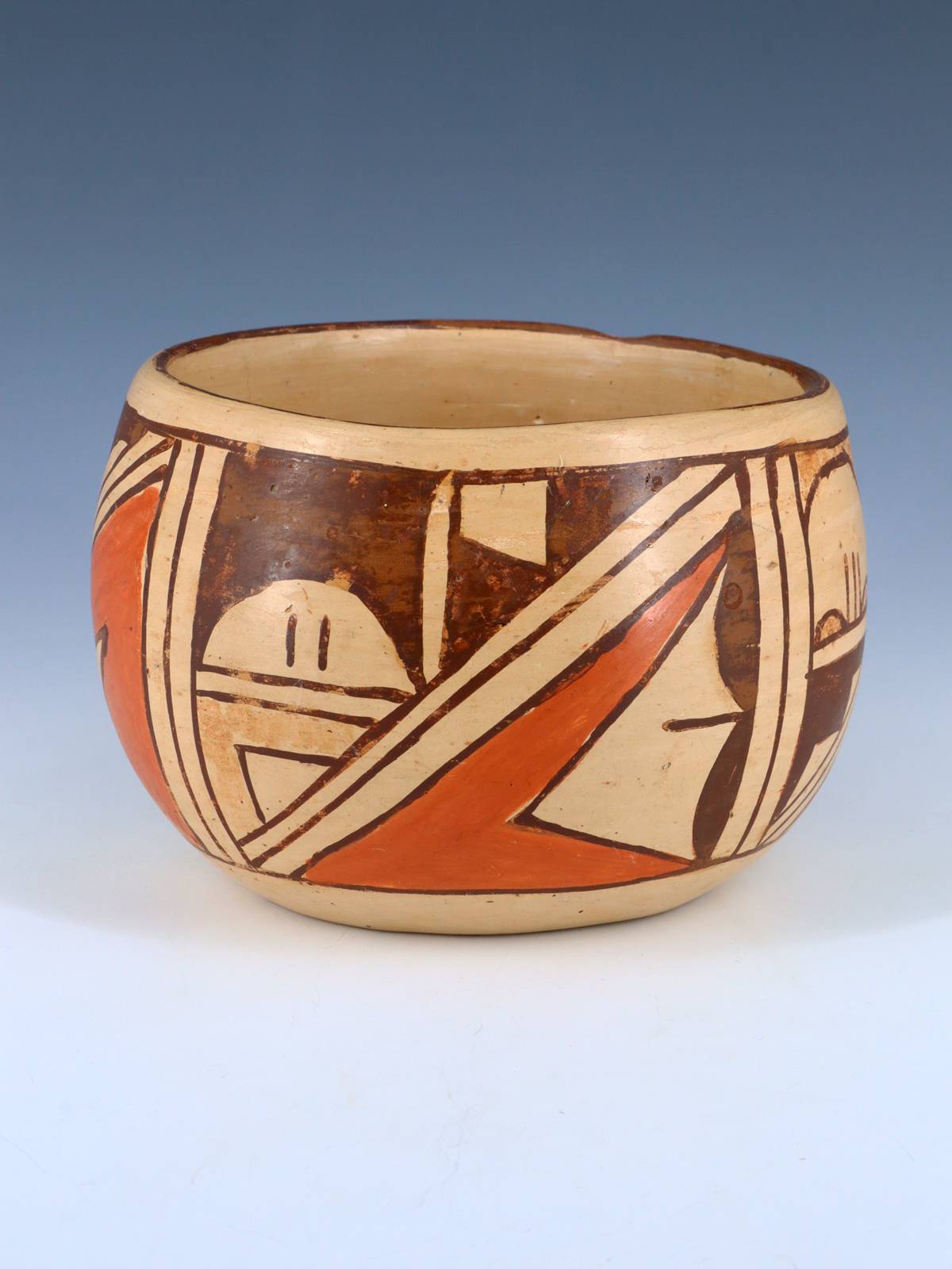 Estate Hopi Hand Coiled Traditional Pottery Jar - PuebloDirect.com
