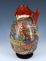 Mata Ortiz Hand Coiled Fish Effigy Pottery - PuebloDirect.com