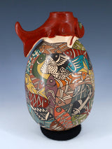 Mata Ortiz Hand Coiled Fish Effigy Pottery - PuebloDirect.com