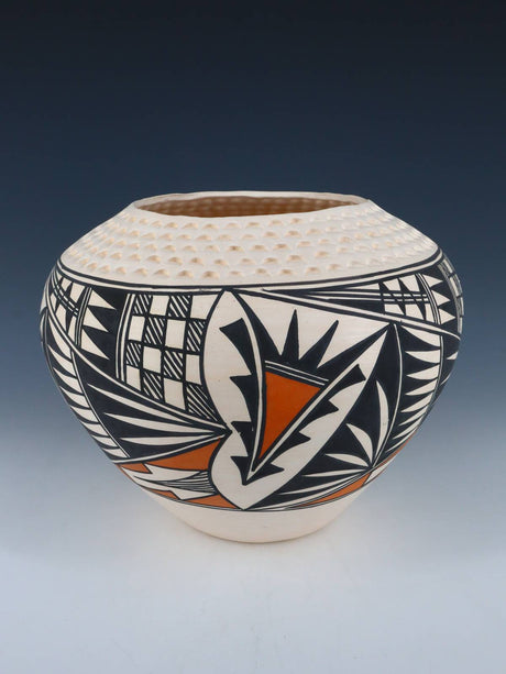 Acoma Pueblo Hand Painted Pottery Bowl - PuebloDirect.com