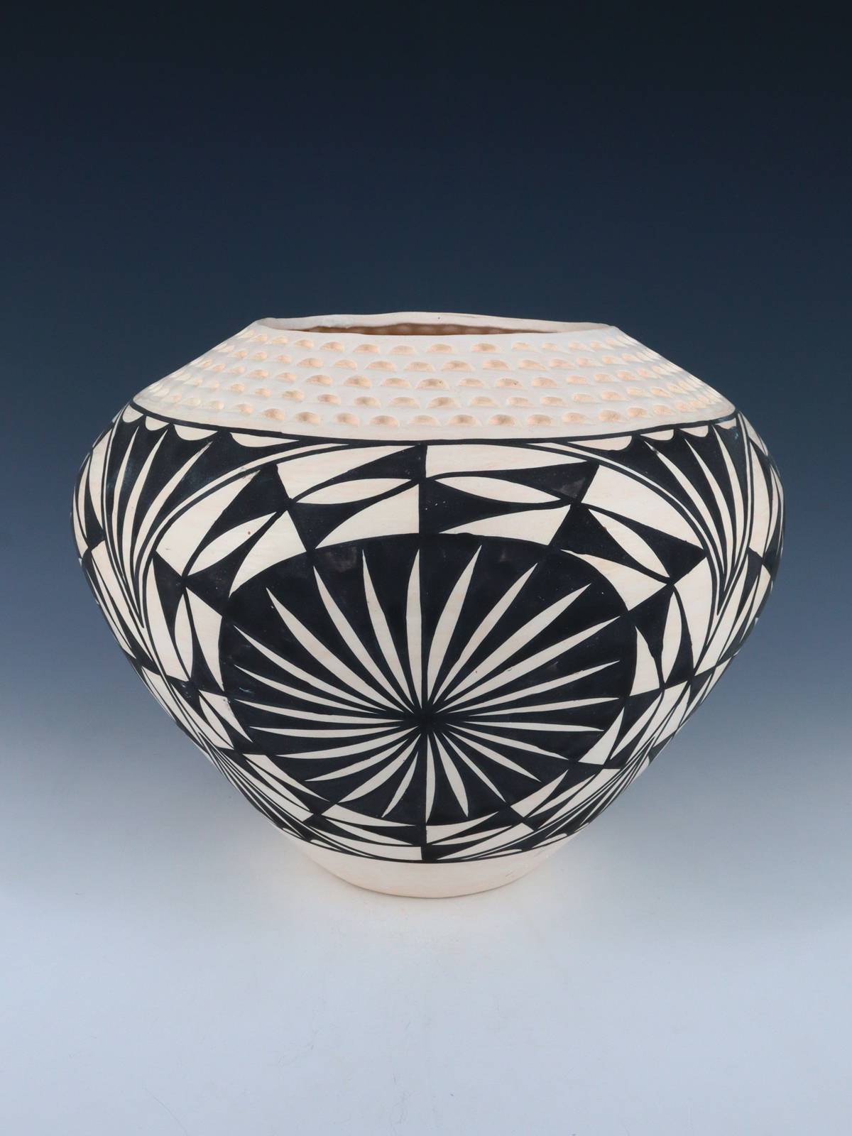 Acoma Pueblo Hand Painted Pottery Bowl - PuebloDirect.com