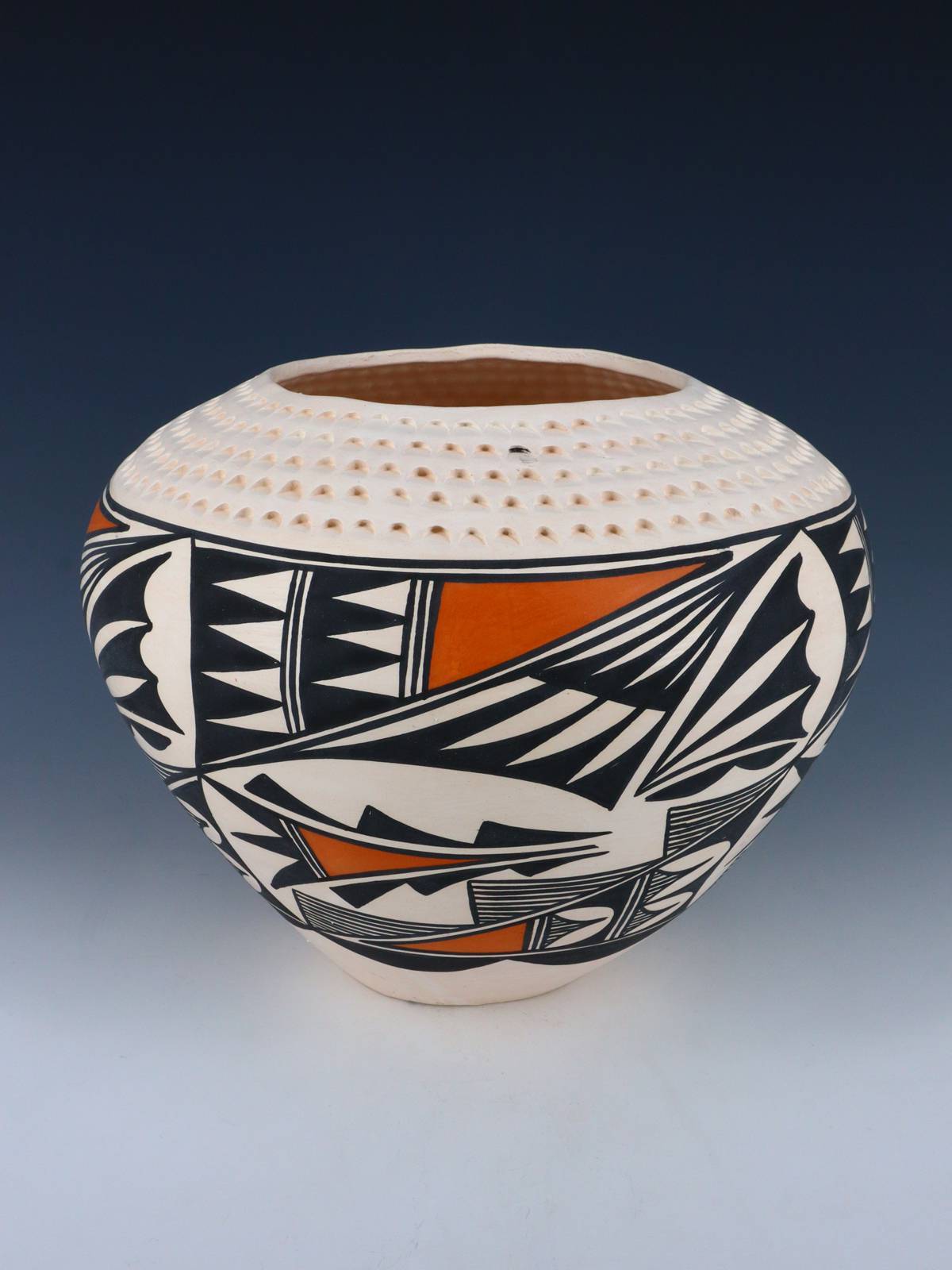 Acoma Pueblo Hand Painted Pottery Bowl - PuebloDirect.com