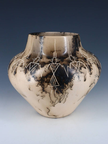 Acoma Etched Horsehair Pottery - PuebloDirect.com