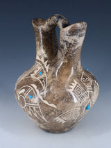 Acoma Etched Horsehair Wedding Vase Pottery - PuebloDirect.com