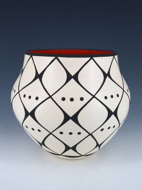 Acoma Pueblo Hand Coiled Pottery Bowl - PuebloDirect.com