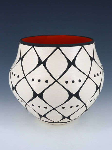 Acoma Pueblo Hand Coiled Pottery Bowl - PuebloDirect.com