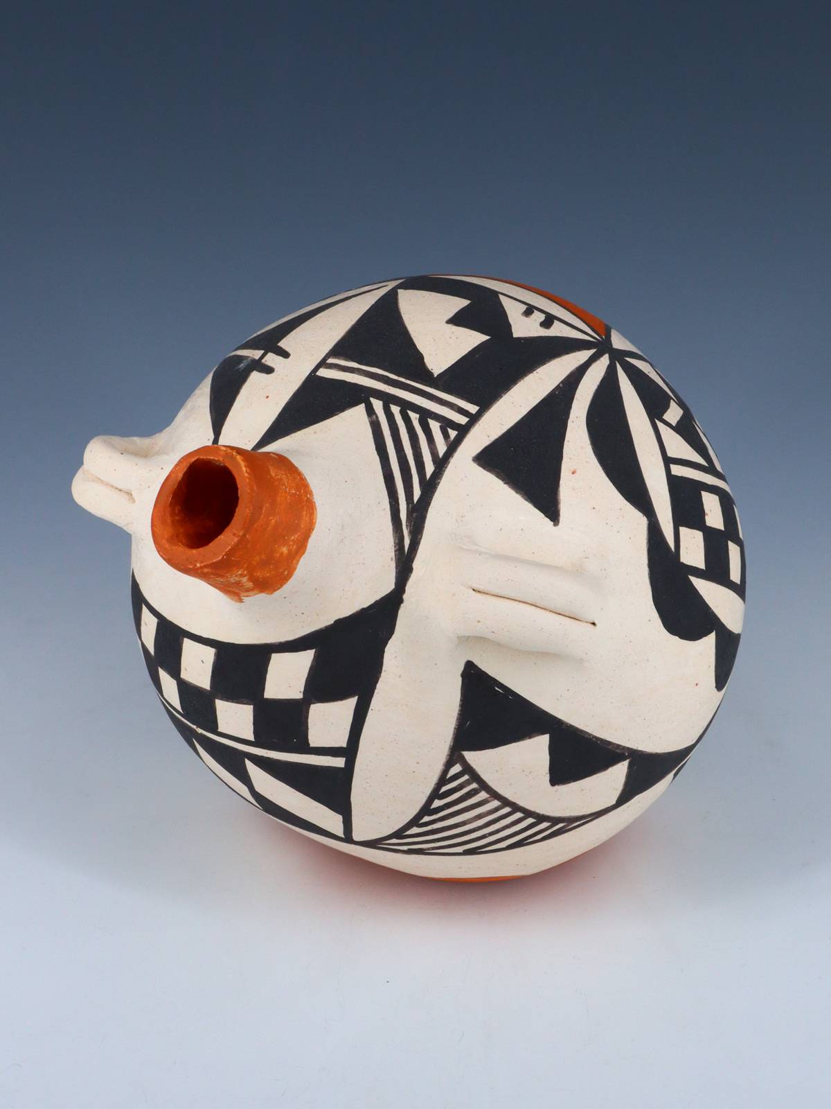 Acoma Pueblo Pottery Canteen - PuebloDirect.com