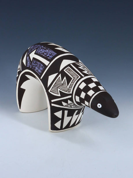 Acoma Style Pottery Painted Medicine Bear - PuebloDirect.com