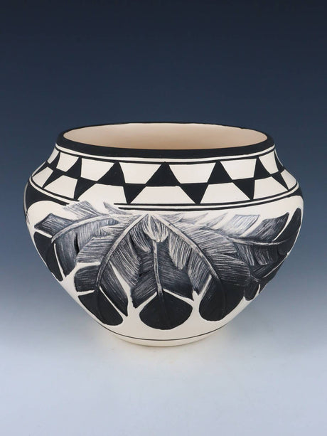 Acoma Pueblo Hand Painted Feather Pottery - PuebloDirect.com