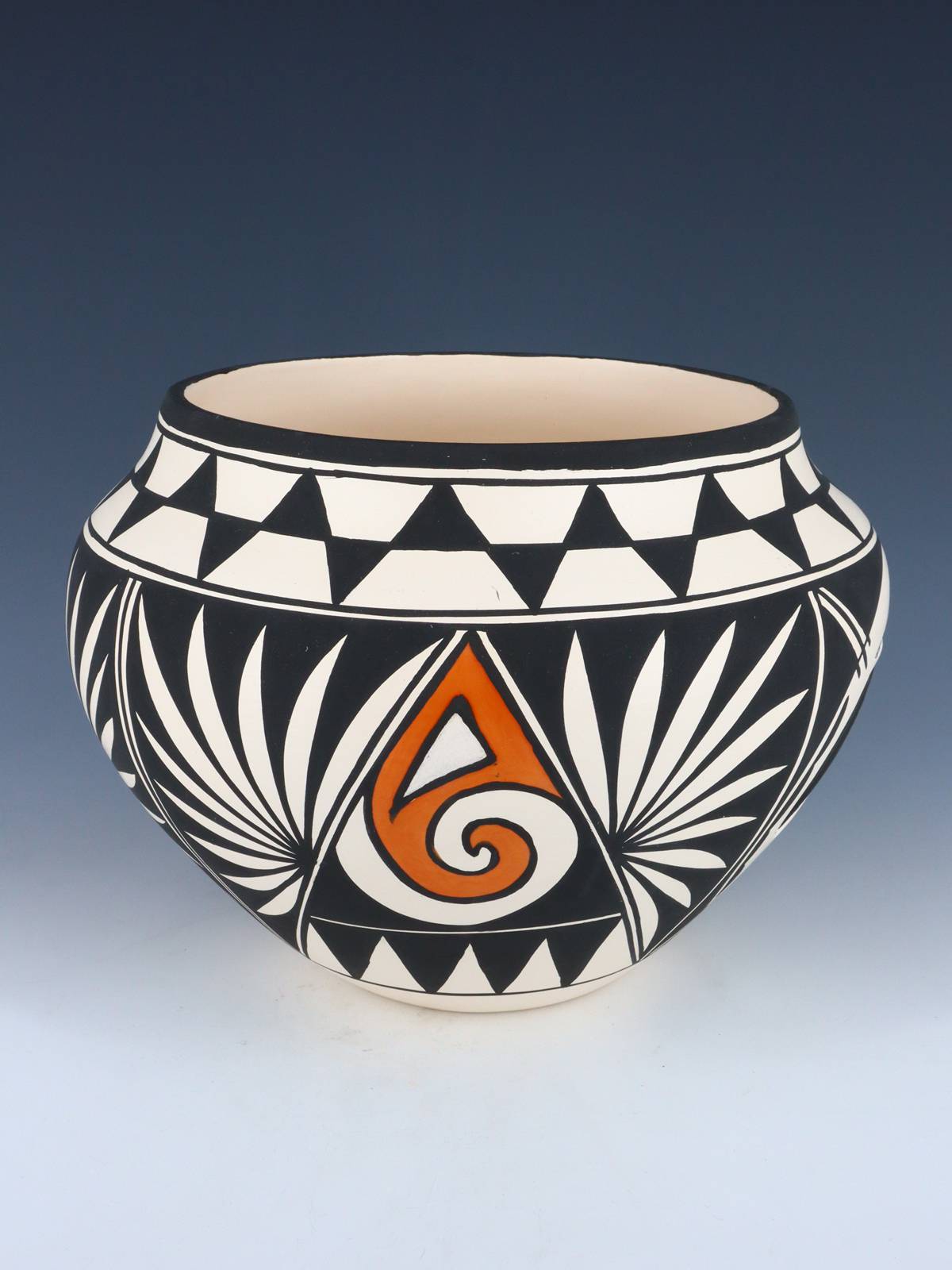 Acoma Pueblo Hand Painted Feather Pottery - PuebloDirect.com