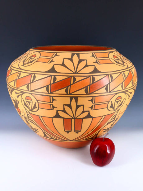 Estate Zia Pueblo Large Hand Coiled Parrot Pottery - PuebloDirect.com