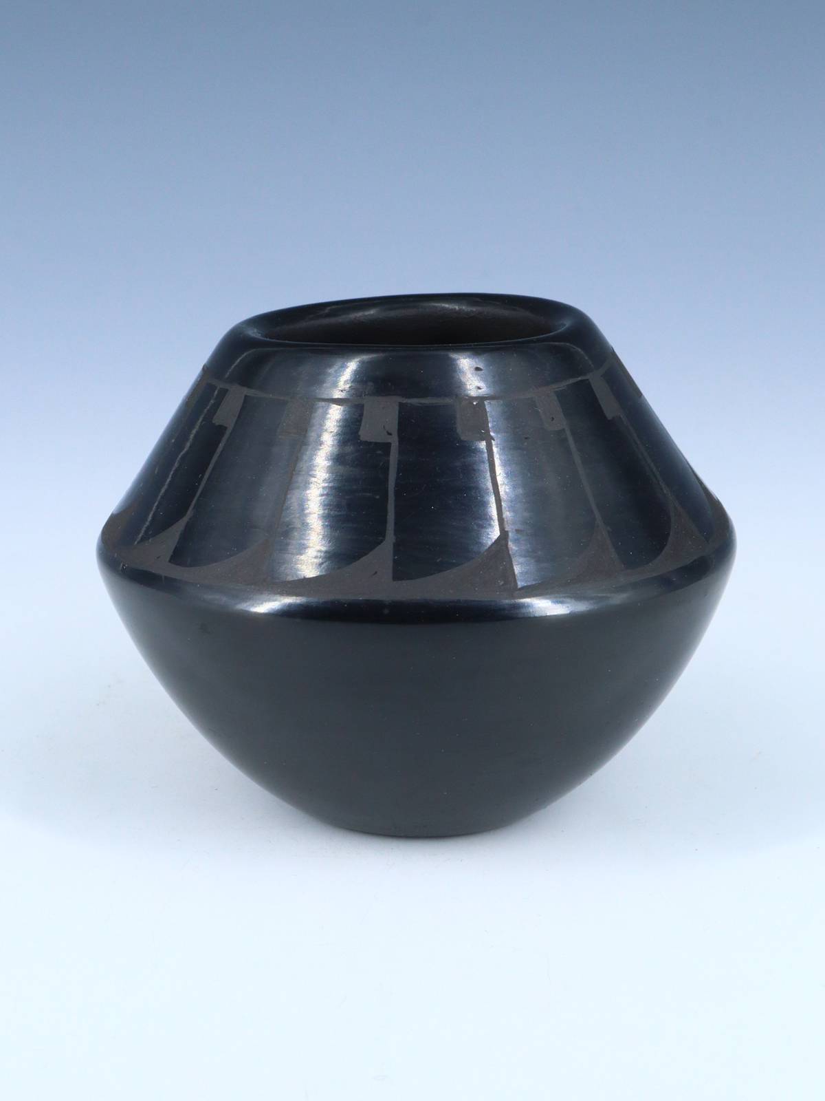 Santa Clara Pueblo Hand Coiled Black Pottery - PuebloDirect.com