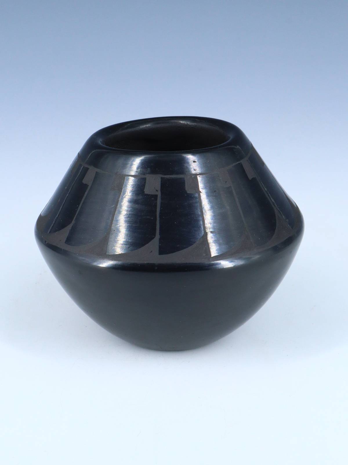 Santa Clara Pueblo Hand Coiled Black Pottery - PuebloDirect.com