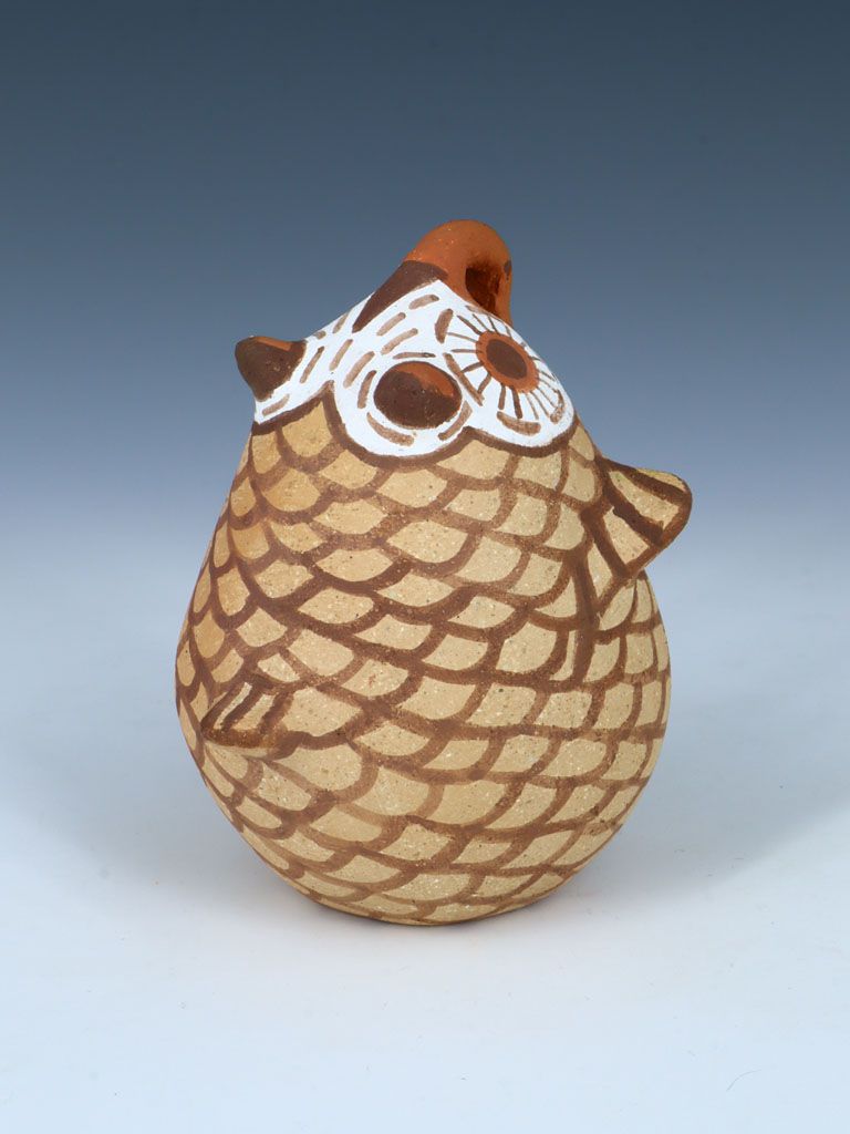 Estate Zuni Pueblo Pottery Handmade Owl - PuebloDirect.com