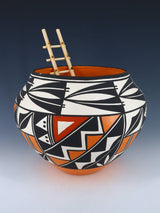 Acoma Pueblo Hand Painted Pottery With Ladder - PuebloDirect.com