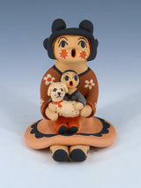 Jemez Pueblo Pottery One Baby And Dog Storyteller - PuebloDirect.com