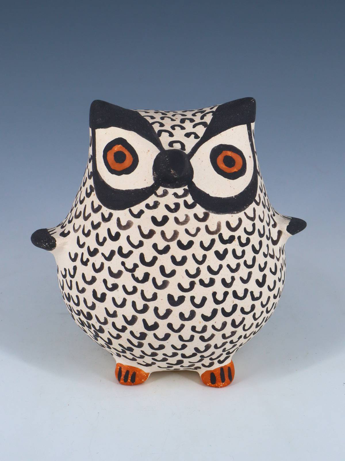 Acoma Pueblo Hand Coiled Pottery Owl - PuebloDirect.com