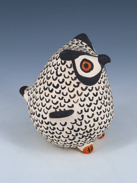 Acoma Pueblo Hand Coiled Pottery Owl - PuebloDirect.com