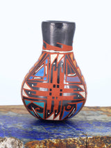 Mata Ortiz Hand Coiled Miniature Pottery Vase S899 - PuebloDirect.com