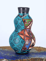 Mata Ortiz Hand Coiled Miniature Pottery Vase S885 - PuebloDirect.com