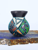 Mata Ortiz Hand Coiled Miniature Pottery Vase S896 - PuebloDirect.com