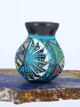 Mata Ortiz Hand Coiled Miniature Pottery Vase S894 - PuebloDirect.com
