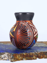 Mata Ortiz Hand Coiled Miniature Pottery Vase S893 - PuebloDirect.com