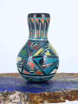Mata Ortiz Hand Coiled Miniature Pottery Vase S900 - PuebloDirect.com