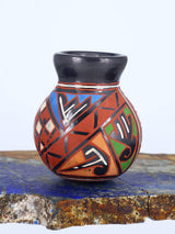 Mata Ortiz Hand Coiled Miniature Pottery Vase S898 - PuebloDirect.com