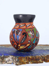 Mata Ortiz Hand Coiled Miniature Pottery Vase S891 - PuebloDirect.com
