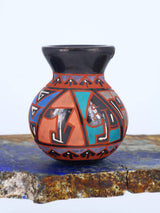 Mata Ortiz Hand Coiled Miniature Pottery Vase S895 - PuebloDirect.com