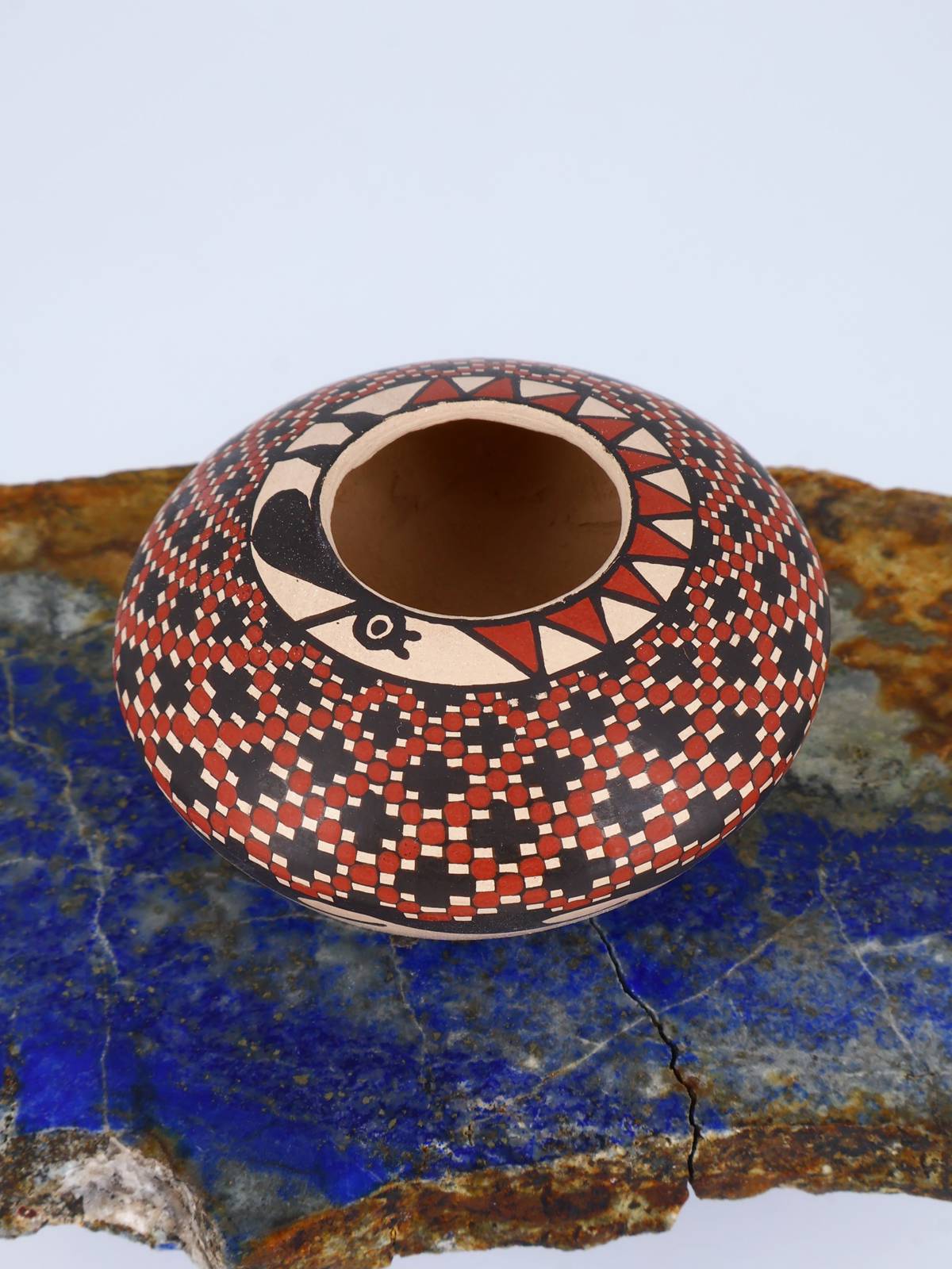 Mata Ortiz Hand Coiled Miniature Pottery Bowl S922 - PuebloDirect.com