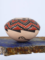 Mata Ortiz Hand Coiled Miniature Pottery Bowl S918 - PuebloDirect.com