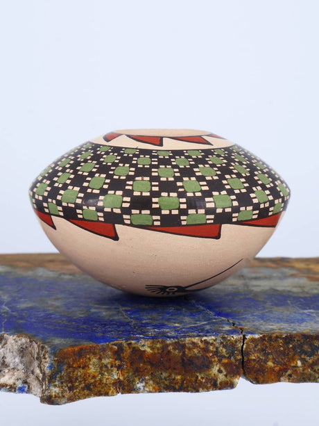 Mata Ortiz Hand Coiled Miniature Pottery Bowl S917 - PuebloDirect.com