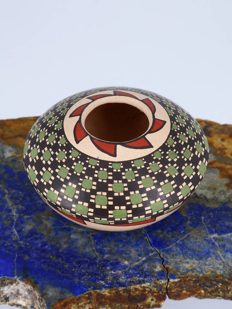 Mata Ortiz Hand Coiled Miniature Pottery Bowl S917 - PuebloDirect.com
