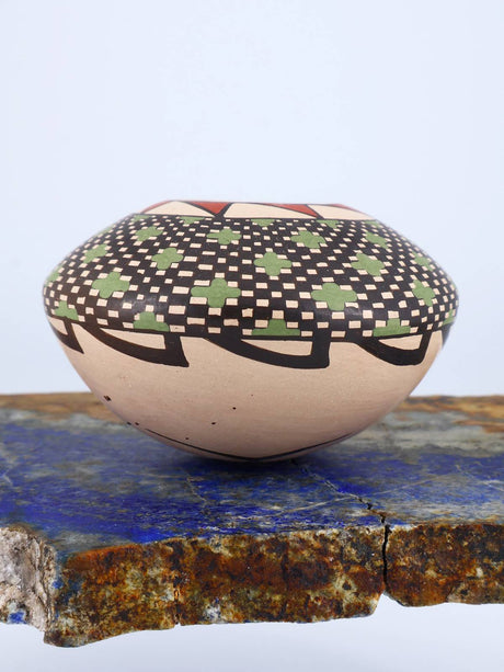 Mata Ortiz Hand Coiled Miniature Pottery Bowl S913 - PuebloDirect.com