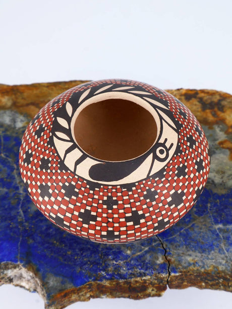 Mata Ortiz Hand Coiled Miniature Pottery Bowl S910 - PuebloDirect.com