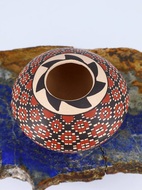 Mata Ortiz Hand Coiled Miniature Pottery Bowl S909 - PuebloDirect.com