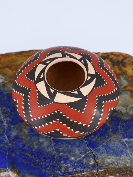 Mata Ortiz Hand Coiled Miniature Pottery Bowl S907 - PuebloDirect.com