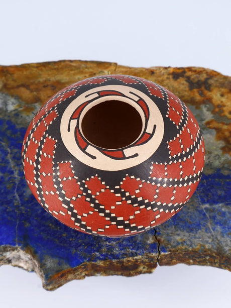Mata Ortiz Hand Coiled Miniature Pottery Bowl S902 - PuebloDirect.com