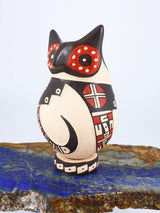 Mata Ortiz Hand Coiled Pottery Miniature Owl - PuebloDirect.com