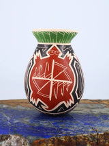 Mata Ortiz Hand Coiled Miniature Etched Pottery - PuebloDirect.com